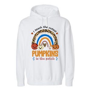 I Teach The Cutest Pumpkins In The Patch Leopard Garment-Dyed Fleece Hoodie