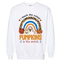 I Teach The Cutest Pumpkins In The Patch Leopard Garment-Dyed Sweatshirt