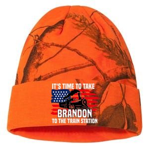 Its Time To Take Brandon To The Train Station, Anti Biden Design Kati Licensed 12" Camo Beanie