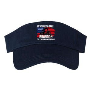 Its Time To Take Brandon To The Train Station, Anti Biden Design Valucap Bio-Washed Visor