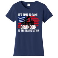 Its Time To Take Brandon To The Train Station, Anti Biden Design Women's T-Shirt