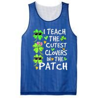 I Teach The Cutest Clovers In The Patch St Patrick Day Irish Cute Gift Mesh Reversible Basketball Jersey Tank