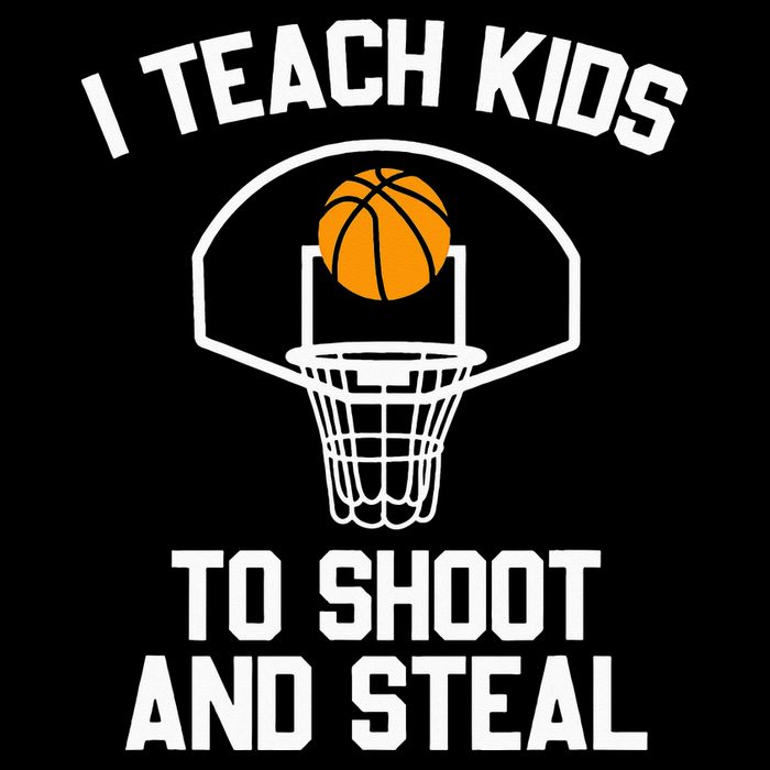 I Teach To Shoot And Steal High School funny Basketball 7-Panel Snapback Hat