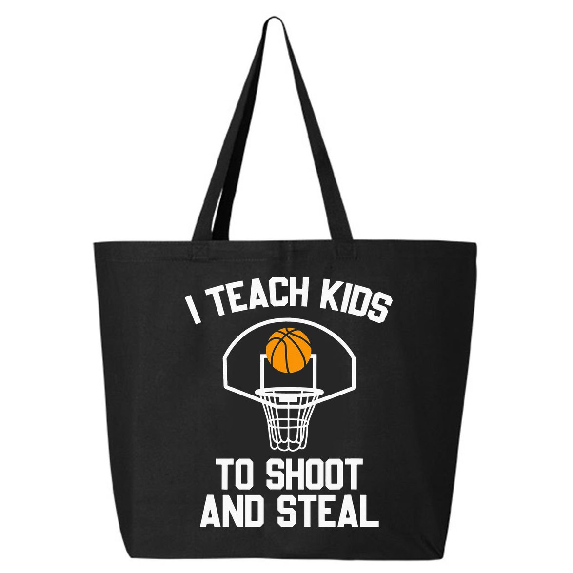 I Teach To Shoot And Steal High School funny Basketball 25L Jumbo Tote