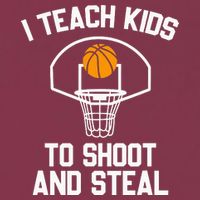 I Teach To Shoot And Steal High School funny Basketball 16oz Travel Tumbler