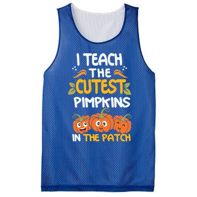 I Teach The Cutest Pumpkins In The Patch Gift Mesh Reversible Basketball Jersey Tank