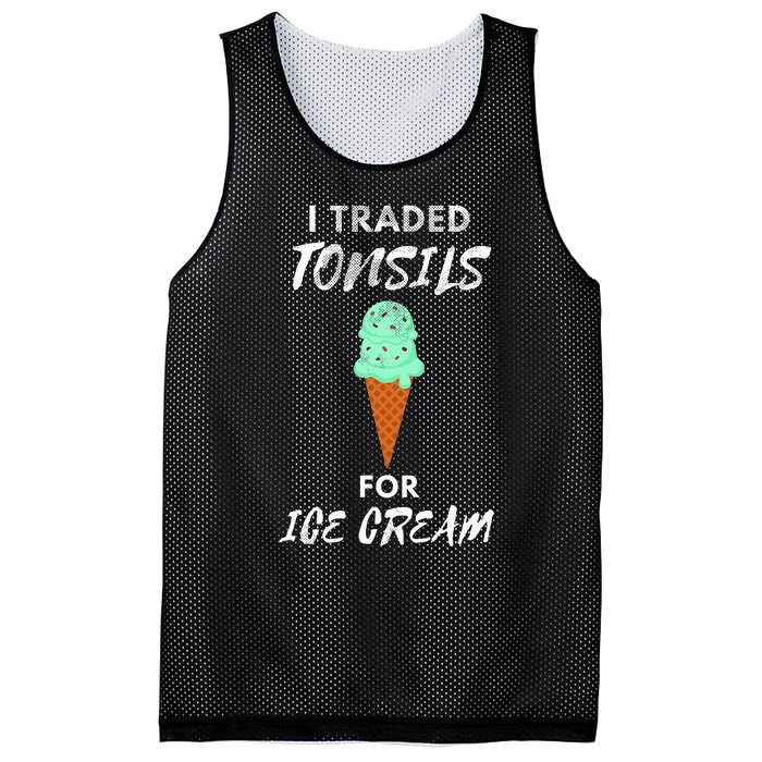 I Traded Tonsils For Ice Cream Surgery Quotes Mesh Reversible Basketball Jersey Tank