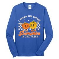 I Teach The Cutest Pumpkins In The Patch Retro Teacher Fall Tall Long Sleeve T-Shirt