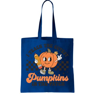 I Teach The Cutest Pumpkins In The Patch Teacher Halloween Gift Tote Bag