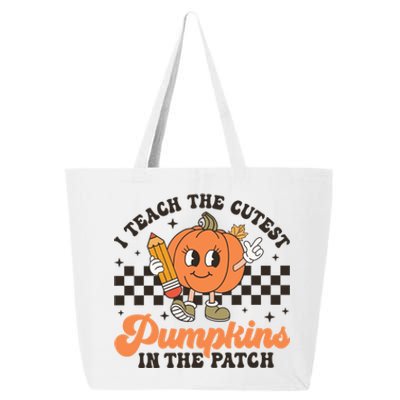 I Teach The Cutest Pumpkins In The Patch Teacher Halloween Gift 25L Jumbo Tote