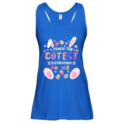 I Teach The Cutest Eletary Bunnies Teacher Easter Day Gift Ladies Essential Flowy Tank