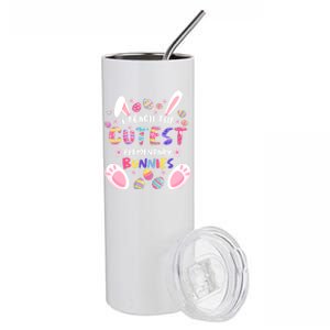 I Teach The Cutest Eletary Bunnies Teacher Easter Day Gift Stainless Steel Tumbler