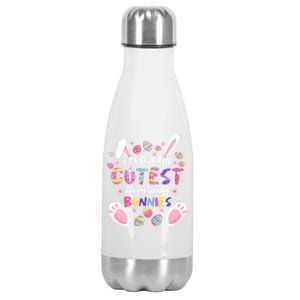 I Teach The Cutest Eletary Bunnies Teacher Easter Day Gift Stainless Steel Insulated Water Bottle