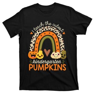 I Teach The Cutest Kindergarten Pumpkin Halloween Teacher T-Shirt