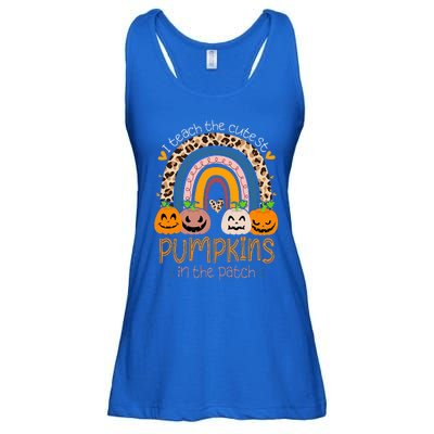 I Teach The Cutest Pumpkins In The Patch Teacher Halloween Ladies Essential Flowy Tank