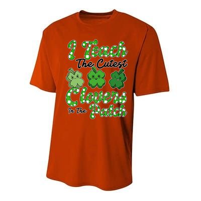 I Teach The Cutest Clovers In The Patch St Patricks Day Great Gift Performance Sprint T-Shirt