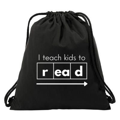 I Teach To Read Science Of Reading Funny Cool Gift Drawstring Bag