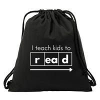 I Teach To Read Science Of Reading Funny Cool Gift Drawstring Bag