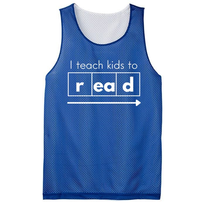 I Teach To Read Science Of Reading Funny Cool Gift Mesh Reversible Basketball Jersey Tank