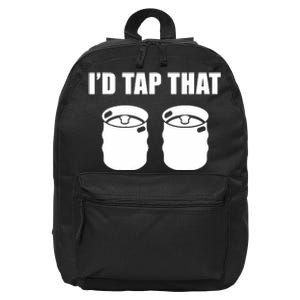 I'd Tap That Beer Kegs Alcohol College Student Tee 16 in Basic Backpack