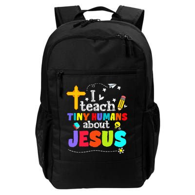 I Teach Tiny Humans About Jesus Sunday School Teacher Bible Backpack