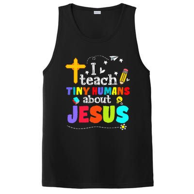 I Teach Tiny Humans About Jesus Sunday School Teacher Bible PosiCharge Competitor Tank