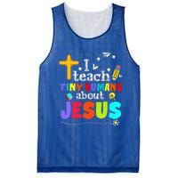 I Teach Tiny Humans About Jesus Sunday School Teacher Bible Mesh Reversible Basketball Jersey Tank