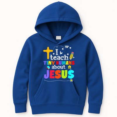 I Teach Tiny Humans About Jesus Sunday School Teacher Bible Kids Hoodie