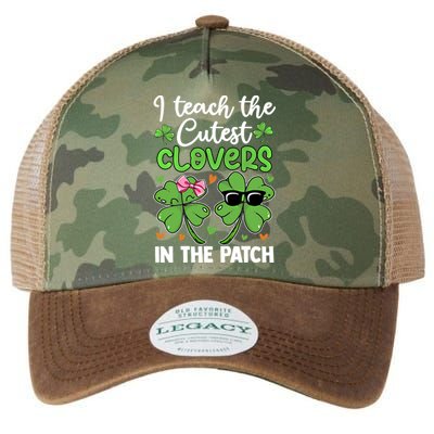 I Teach The Cutest Clovers In The Patch St Patricks Day Tea Gift Legacy Tie Dye Trucker Hat