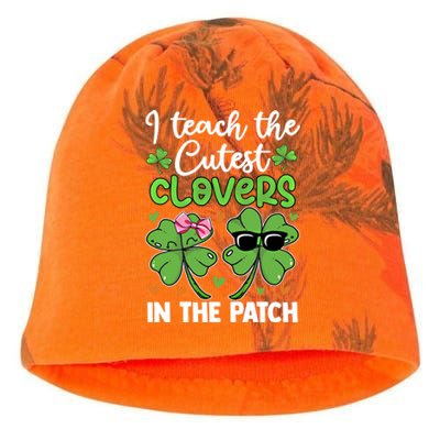 I Teach The Cutest Clovers In The Patch St Patricks Day Tea Gift Kati - Camo Knit Beanie