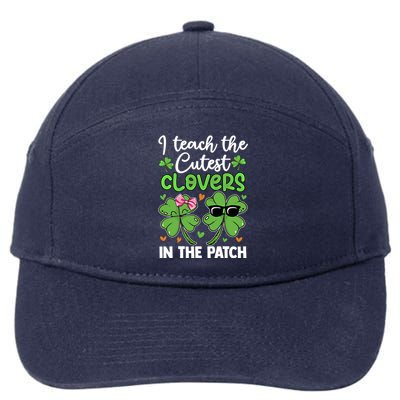 I Teach The Cutest Clovers In The Patch St Patricks Day Tea Gift 7-Panel Snapback Hat