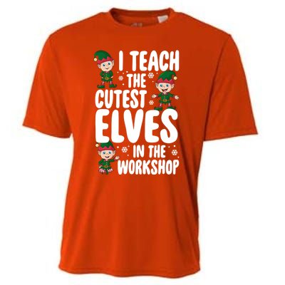 I Teach The Cutest In The Workshop Teacher Christmas Great Gift Cooling Performance Crew T-Shirt