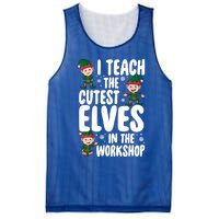 I Teach The Cutest In The Workshop Teacher Christmas Great Gift Mesh Reversible Basketball Jersey Tank