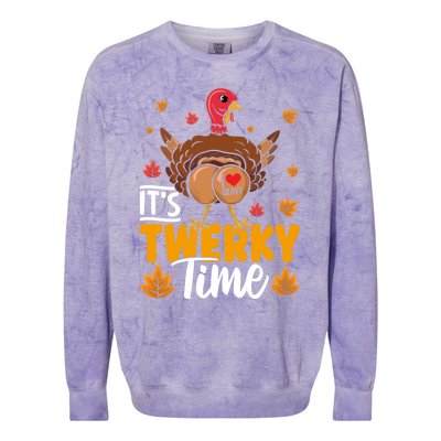 ItS Twerky Time I Love Gravy Funny Thanksgiving Turkey Butt Great Gift Colorblast Crewneck Sweatshirt