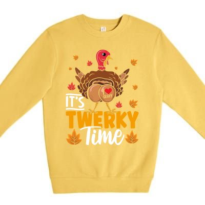 ItS Twerky Time I Love Gravy Funny Thanksgiving Turkey Butt Great Gift Premium Crewneck Sweatshirt