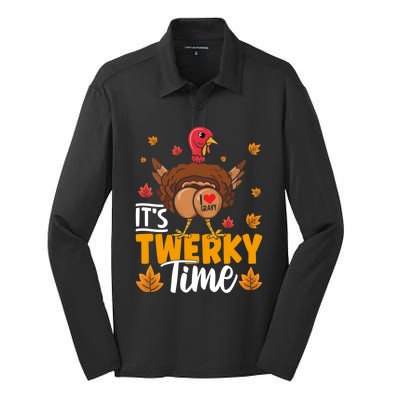 ItS Twerky Time I Love Gravy Funny Thanksgiving Turkey Butt Great Gift Silk Touch Performance Long Sleeve Polo