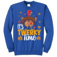 ItS Twerky Time I Love Gravy Funny Thanksgiving Turkey Butt Great Gift Tall Sweatshirt