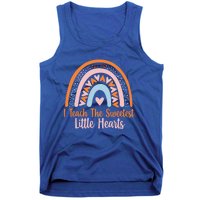 I Teach The Sweetest Hearts Rainbow Teacher Valentines Gift Tank Top