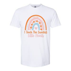 I Teach The Sweetest Hearts Rainbow Teacher Valentines Gift Softstyle CVC T-Shirt