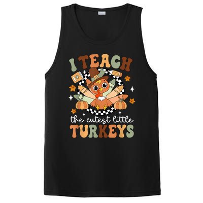 I Teach The Cutest Little Turkeys School Thankful PosiCharge Competitor Tank