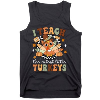 I Teach The Cutest Little Turkeys School Thankful Tank Top