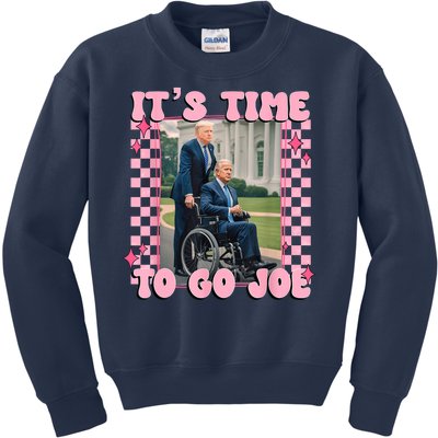 ItS Time To Go Joe Funny Biden Trump Felon Conviction Kids Sweatshirt