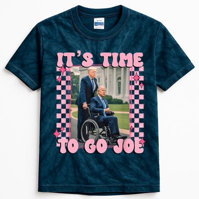 ItS Time To Go Joe Funny Biden Trump Felon Conviction Kids Tie-Dye T-Shirt