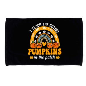 I Teach The Cutest Pumpkins In The Patch Teacher Halloween Microfiber Hand Towel