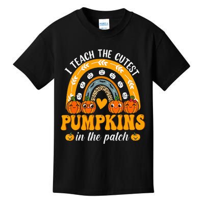 I Teach The Cutest Pumpkins In The Patch Teacher Halloween Kids T-Shirt