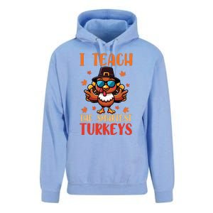 I Teach The Smartest Turkeys Thanksgiving Proud Teacher Job Unisex Surf Hoodie