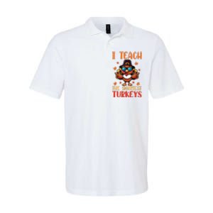 I Teach The Smartest Turkeys Thanksgiving Proud Teacher Job Softstyle Adult Sport Polo