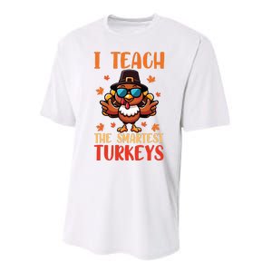 I Teach The Smartest Turkeys Thanksgiving Proud Teacher Job Performance Sprint T-Shirt