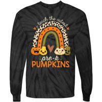 I Teach The Cutest Pre K Pumpkin Halloween Preschool Teacher Tie-Dye Long Sleeve Shirt