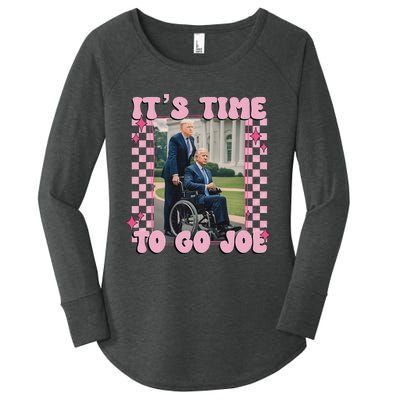 ItS Time To Go Joe Funny Trump 2024 Women's Perfect Tri Tunic Long Sleeve Shirt